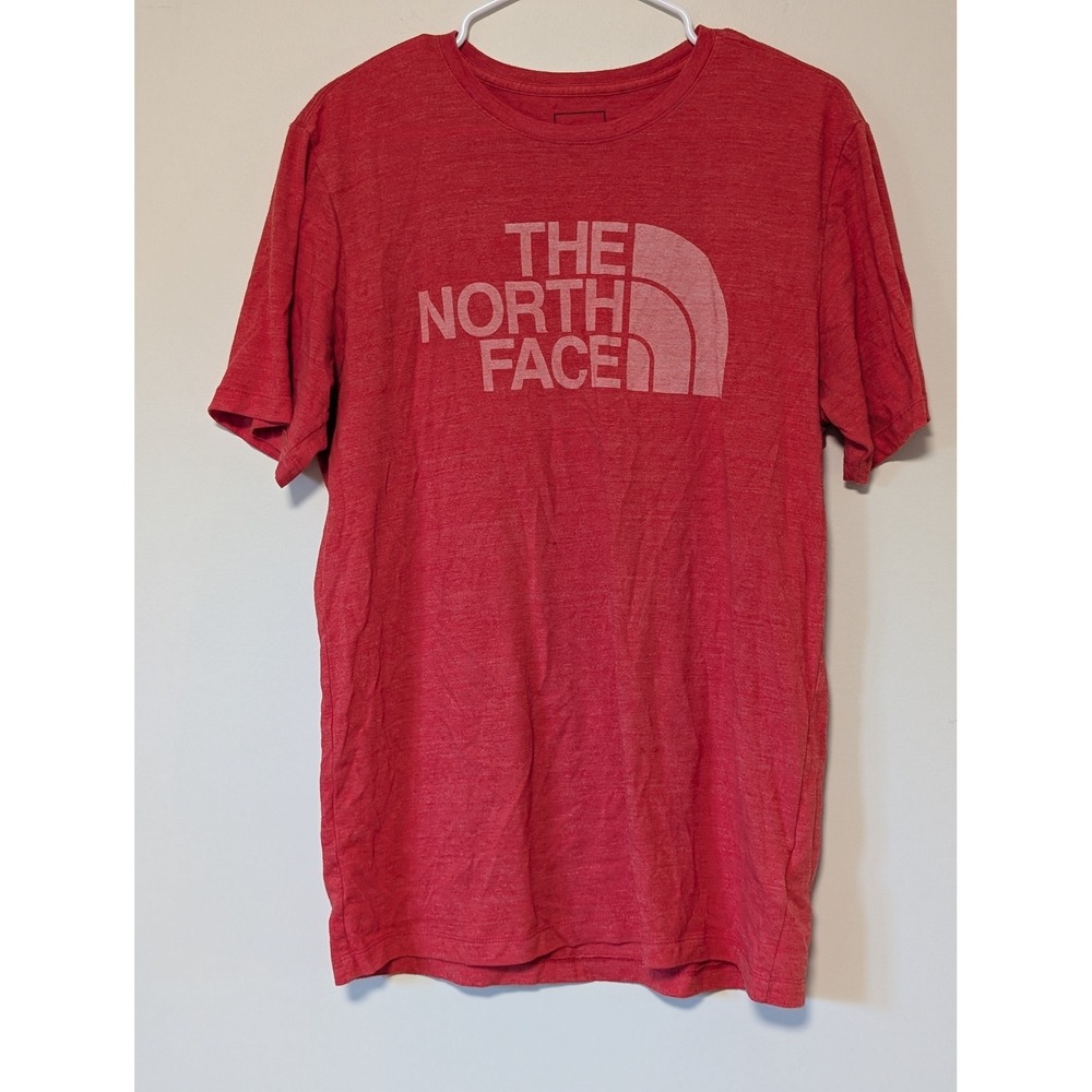The North Face Mens Red Heather Graphic Logo Short Sleeve T-Shirt Large
